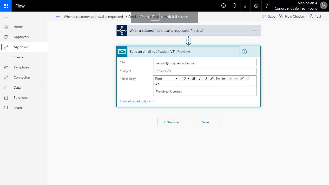 Integrate CRM with Business Central using Microsoft Flow-16
