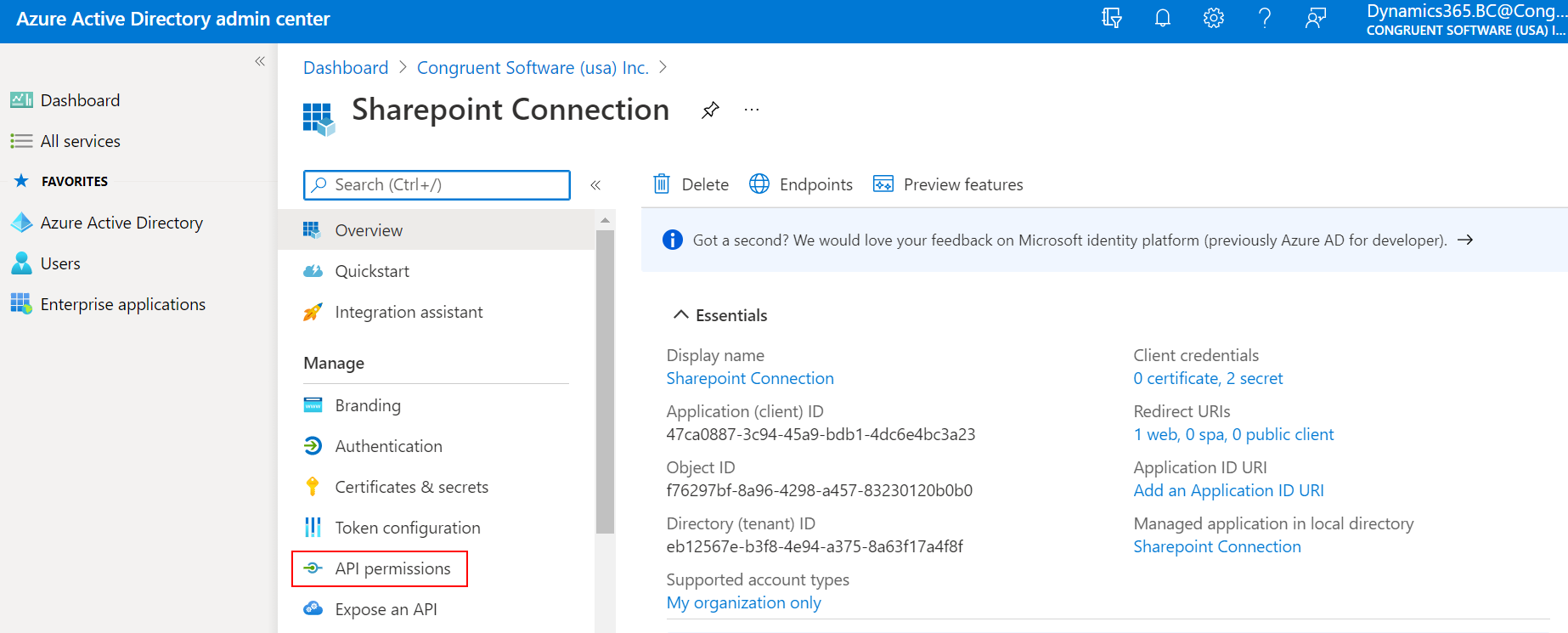 SharePoint Integration with Business central-4
