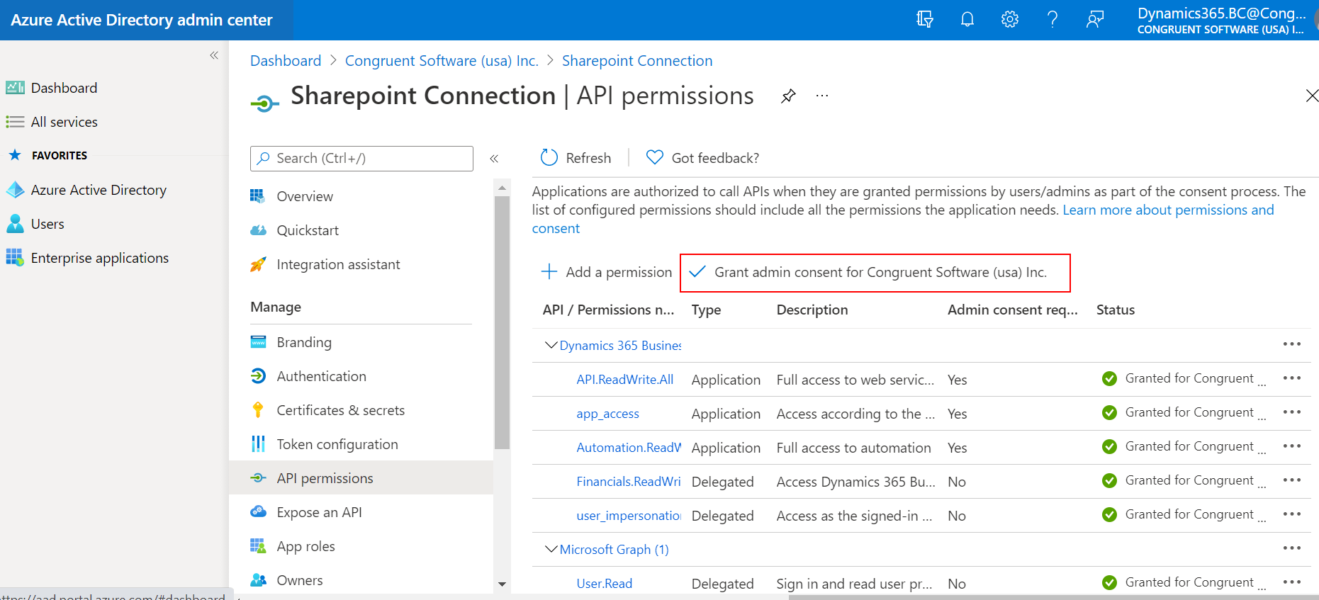 SharePoint Integration with Business central-9