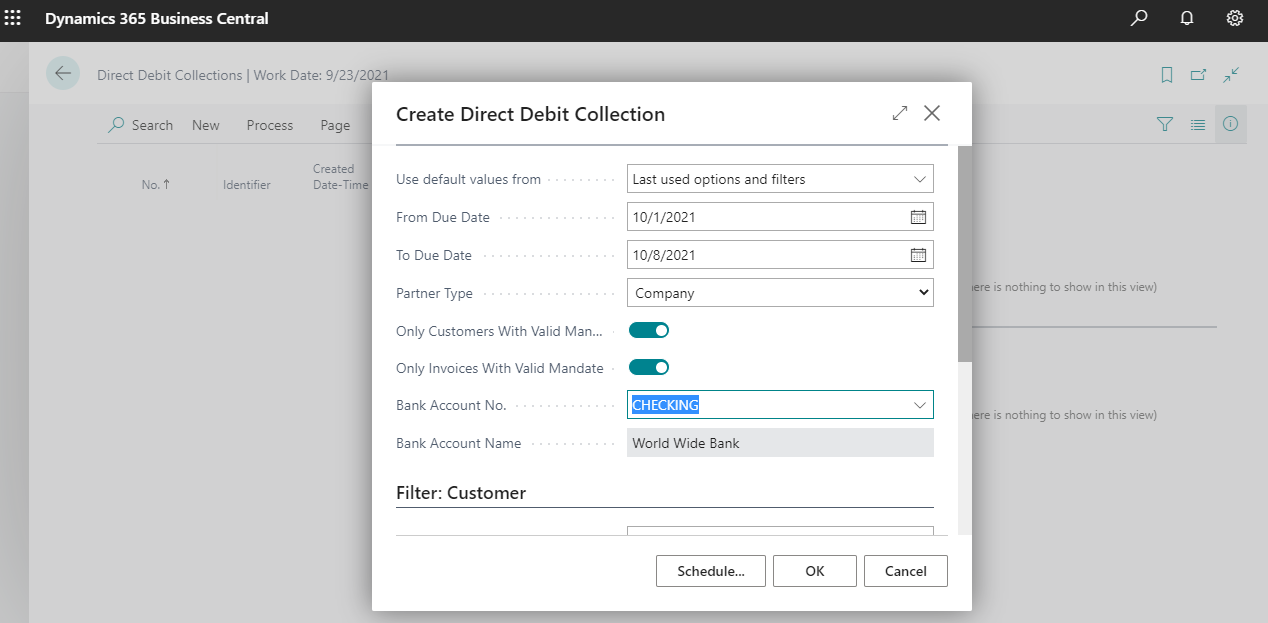 Implementing Direct Debit Collection in Business Central-11