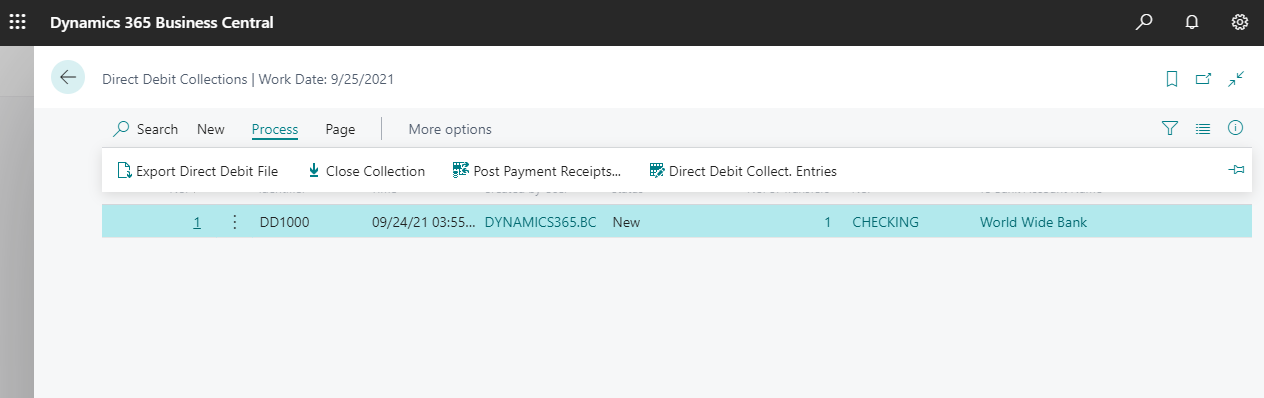 Implementing Direct Debit Collection in Business Central-12