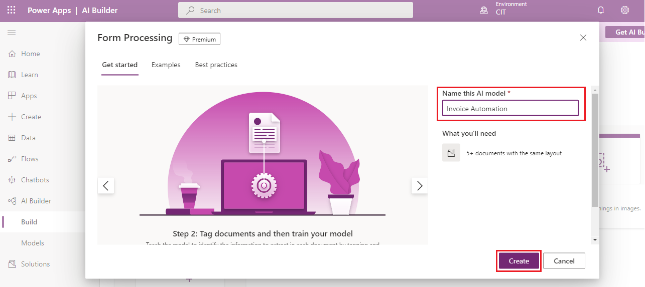 Form Processing Using AI Builder-3