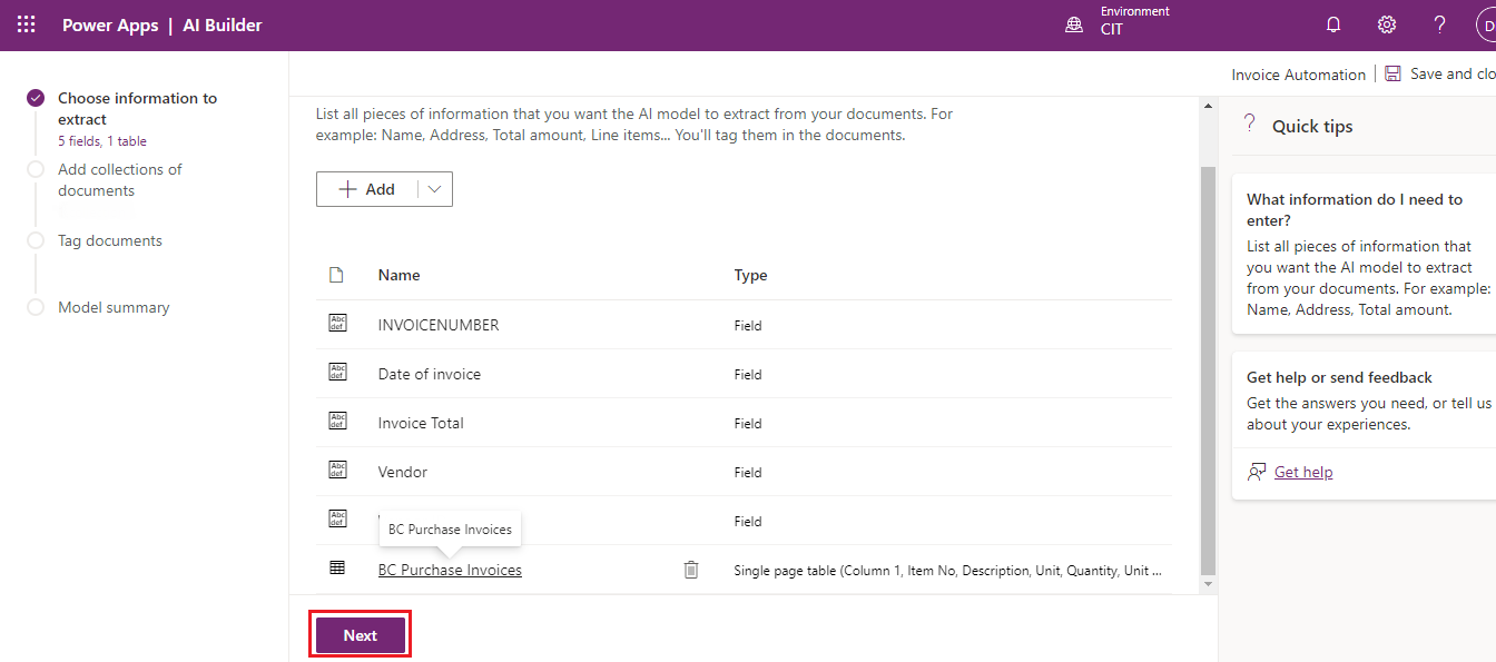 Form Processing Using AI Builder-8