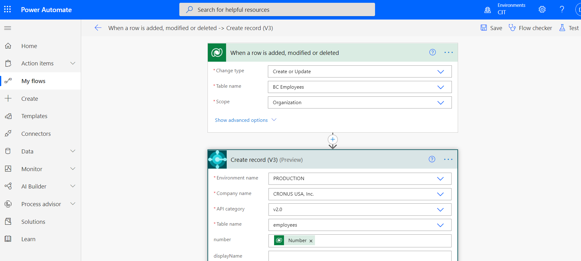 Integrating PowerApps Portal With Business Central using Power Automate-41