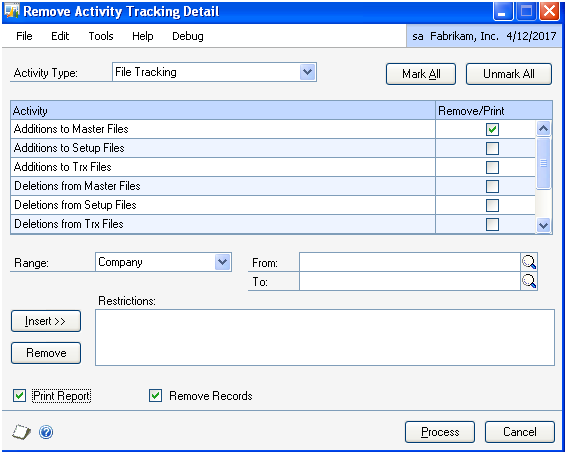 Activity Tracking In Dynamics GP-3