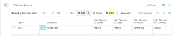 How to Set Up Recurring Purchase Orders and Invoices in Business Central