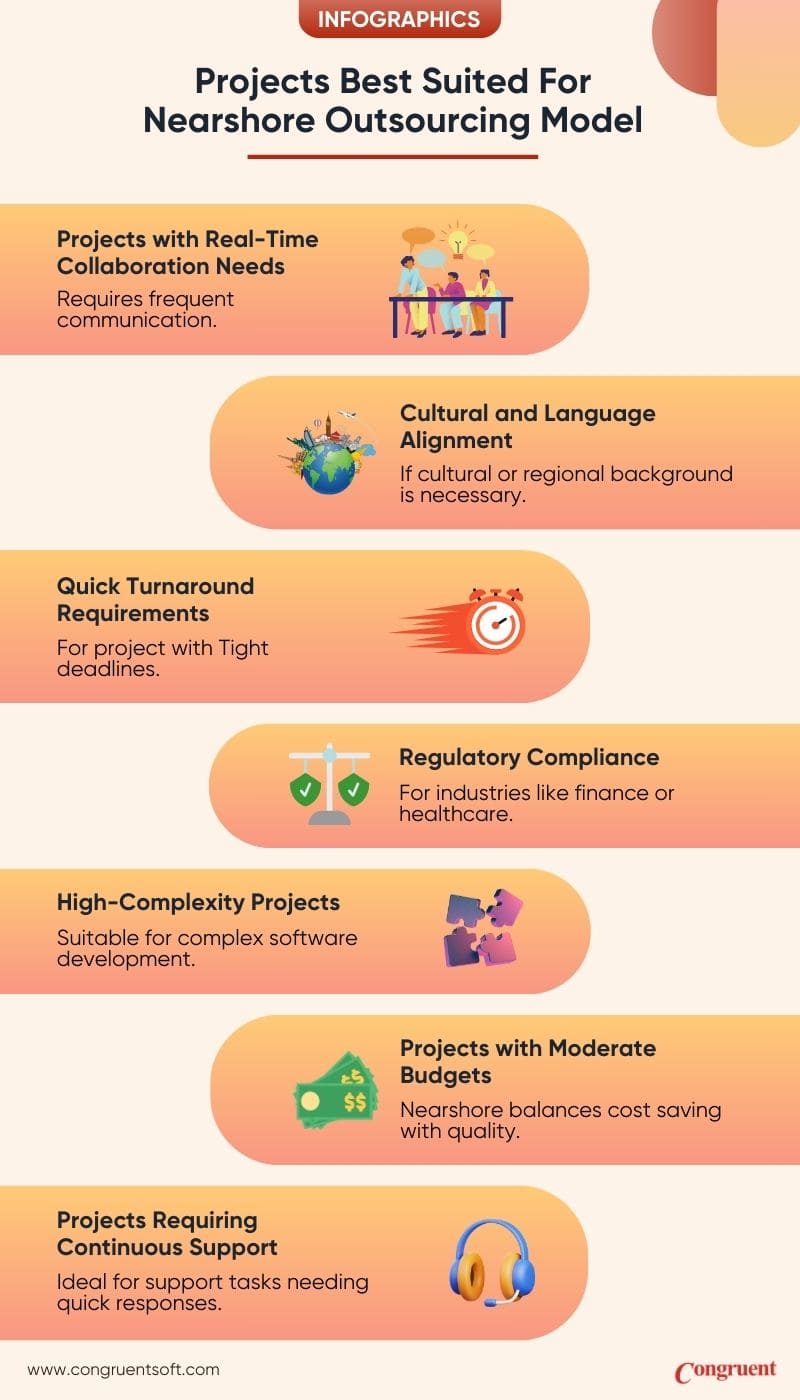 Projects best suited for nearshore outsourcing