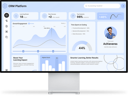 Customer profile screen on a monitor, illustrating our solution-specific software consulting services for tailored client needs.